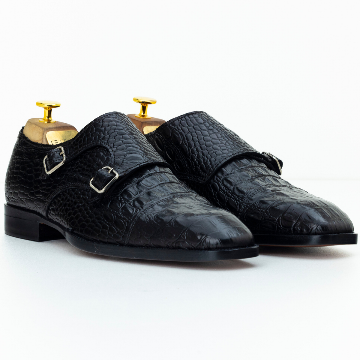 The Yvan | Black Crocodile Embossed