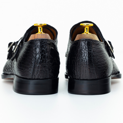 The Yvan | Black Crocodile Embossed