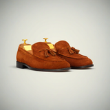 Men’s Brown Suede Tassel Loafer Dress Shoes