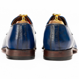 Men’s Hand-Painted Brown Leather Lace-Up Formal Shoes